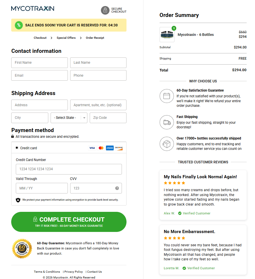 Mycotraxin order form